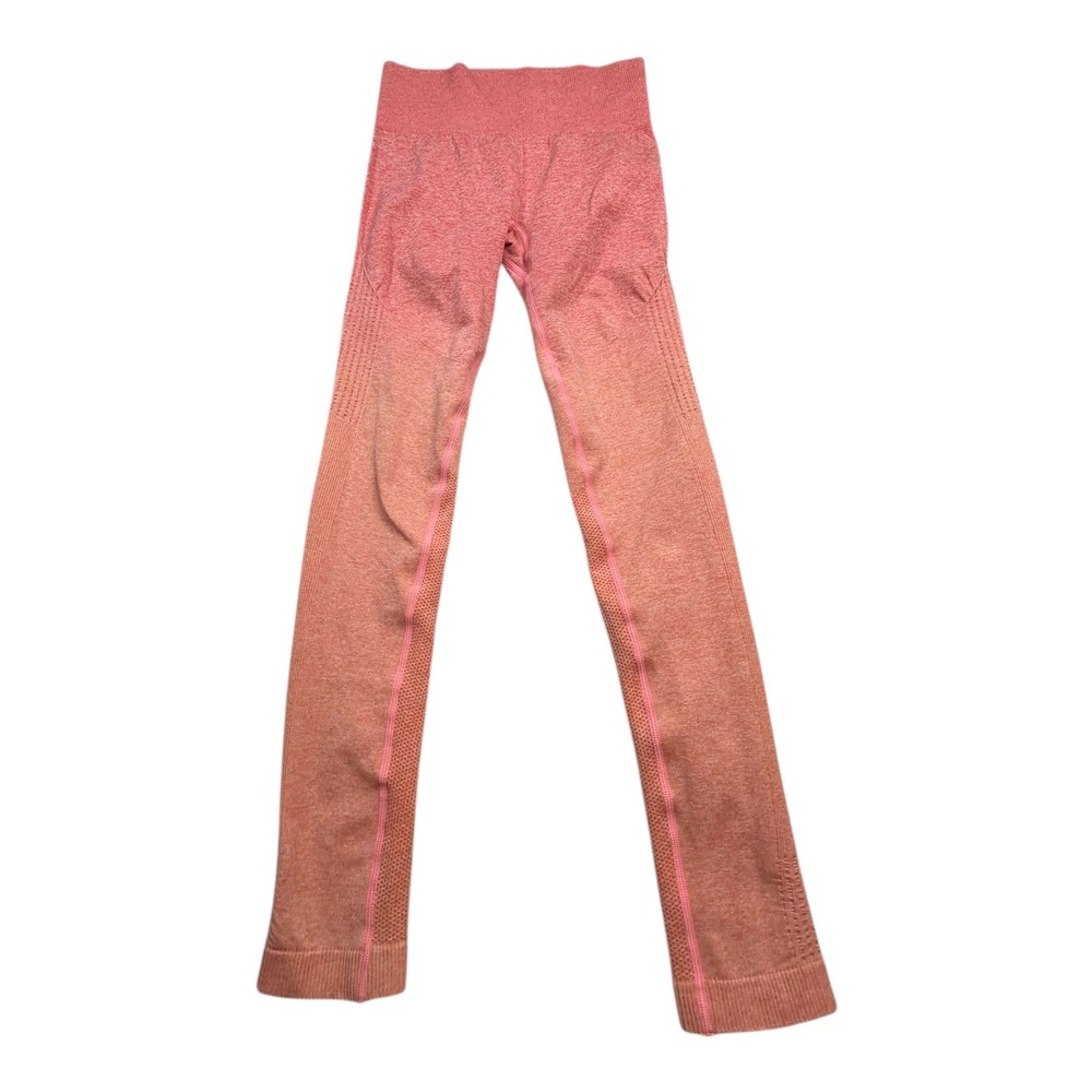 Gymshark Ombre Seamless Leggings Coral Peach High Waisted Workout Fitness